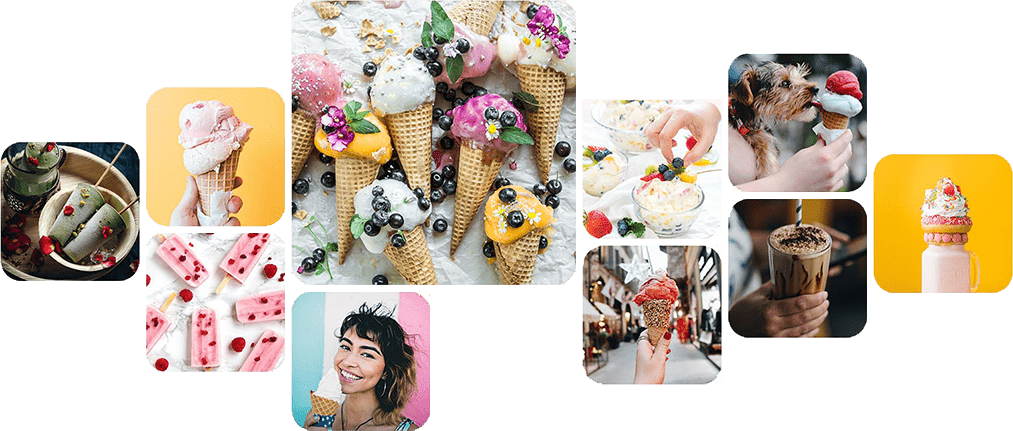 collage ice cream